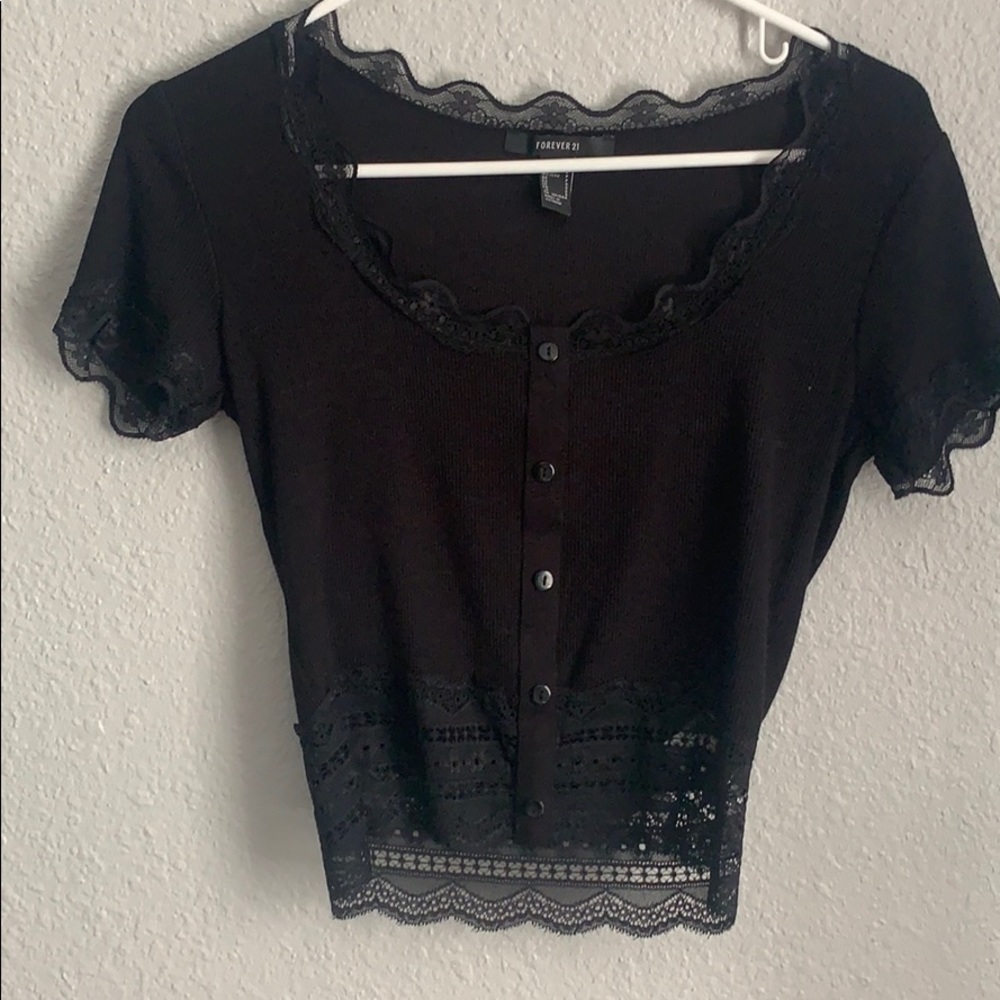 F21 scooped neck crop top
